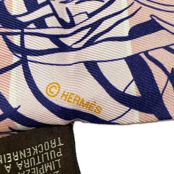 Auth HERMES Twilly - Orange Multi Scarf - Picture 2 of 4